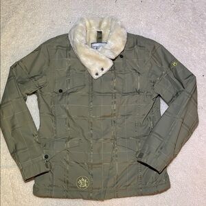 Burton Helsinki Collection ski snowboarding gray green jacket medium